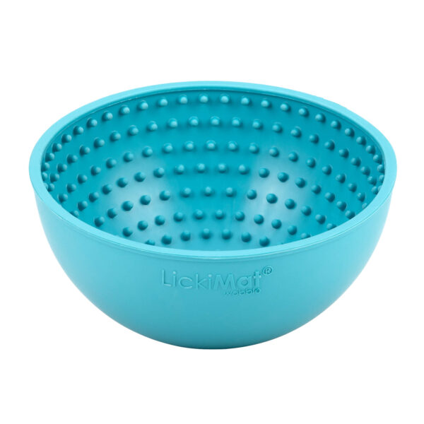 LickiMat Wobble Turquoise raw feeding dog bowl